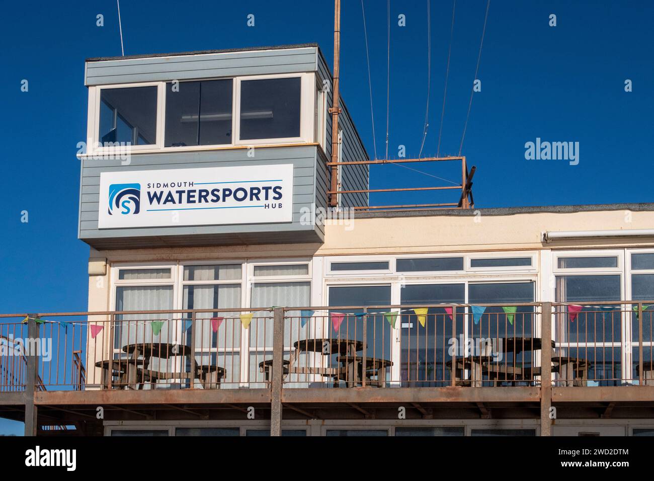 Sidmouth Watersports Hub, anciennement Sidmouth Sailing Club, sur l'Esplanade de Sidmouth, Devon Banque D'Images