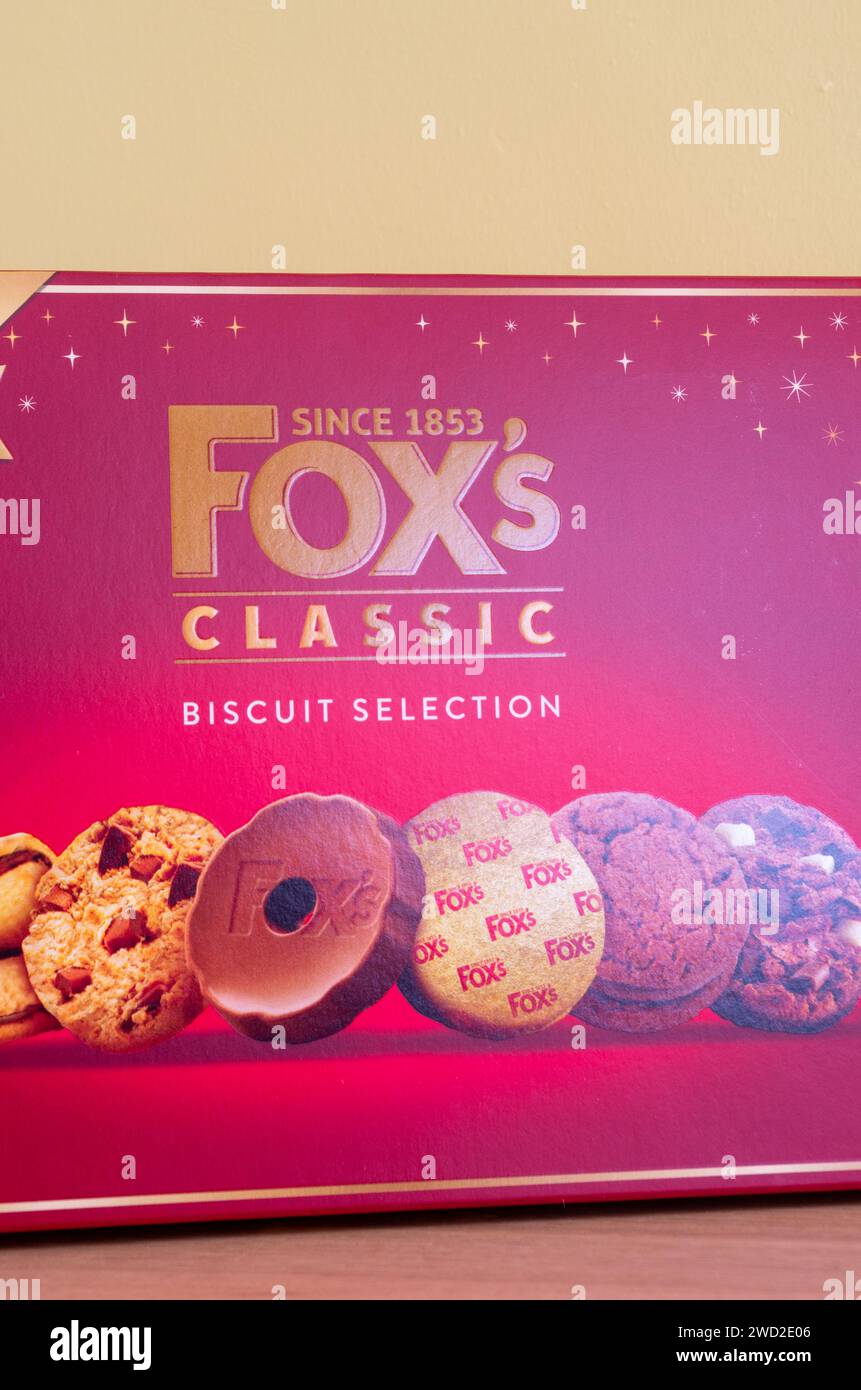 Boîte de la sélection classique de biscuits Fox Banque D'Images