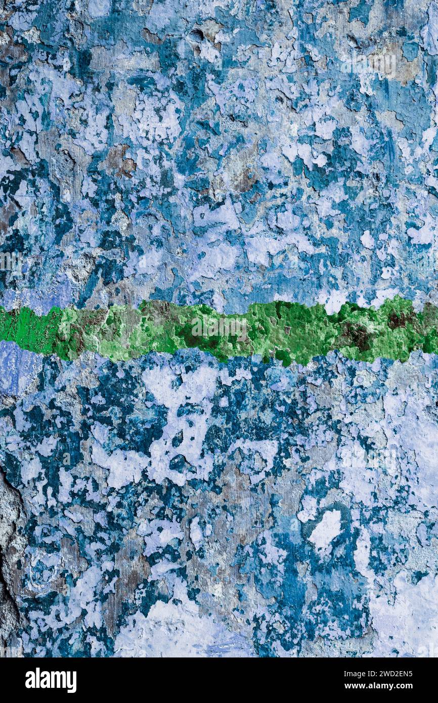 L'écaillage de la peinture ancienne. Banque D'Images