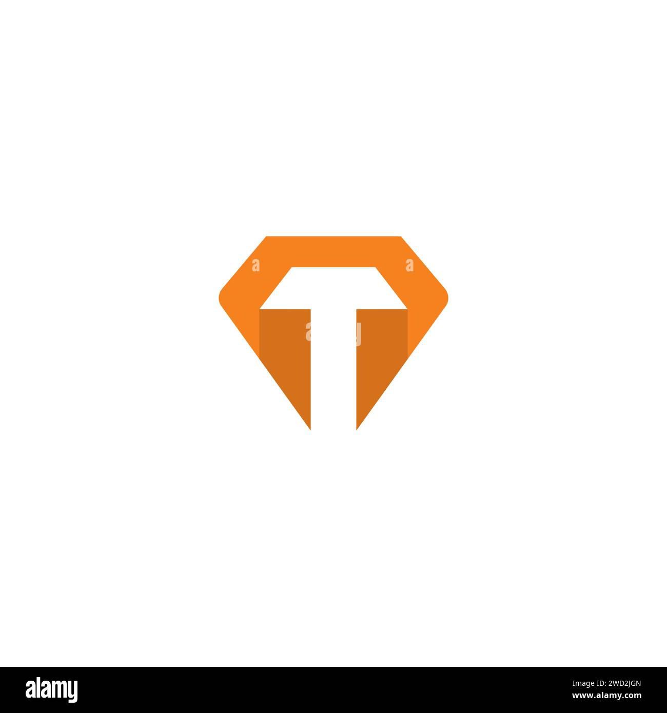 T Strong logo Design simple. Logo lettre T. Illustration de Vecteur