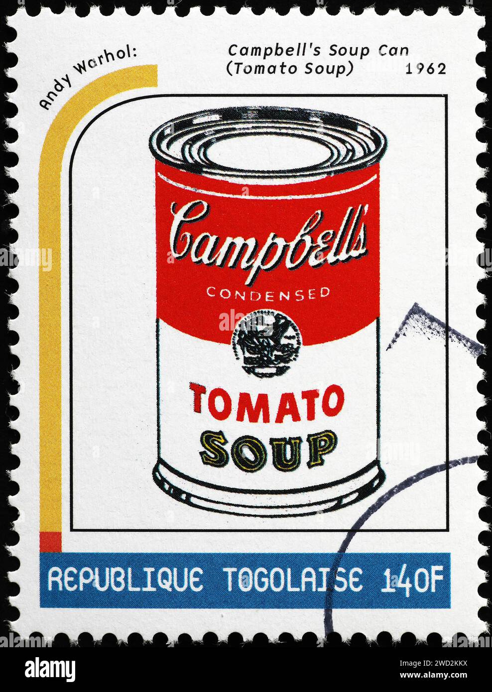 "Campbell's soupe CAN" par Andy Warhol sur timbre-poste Banque D'Images