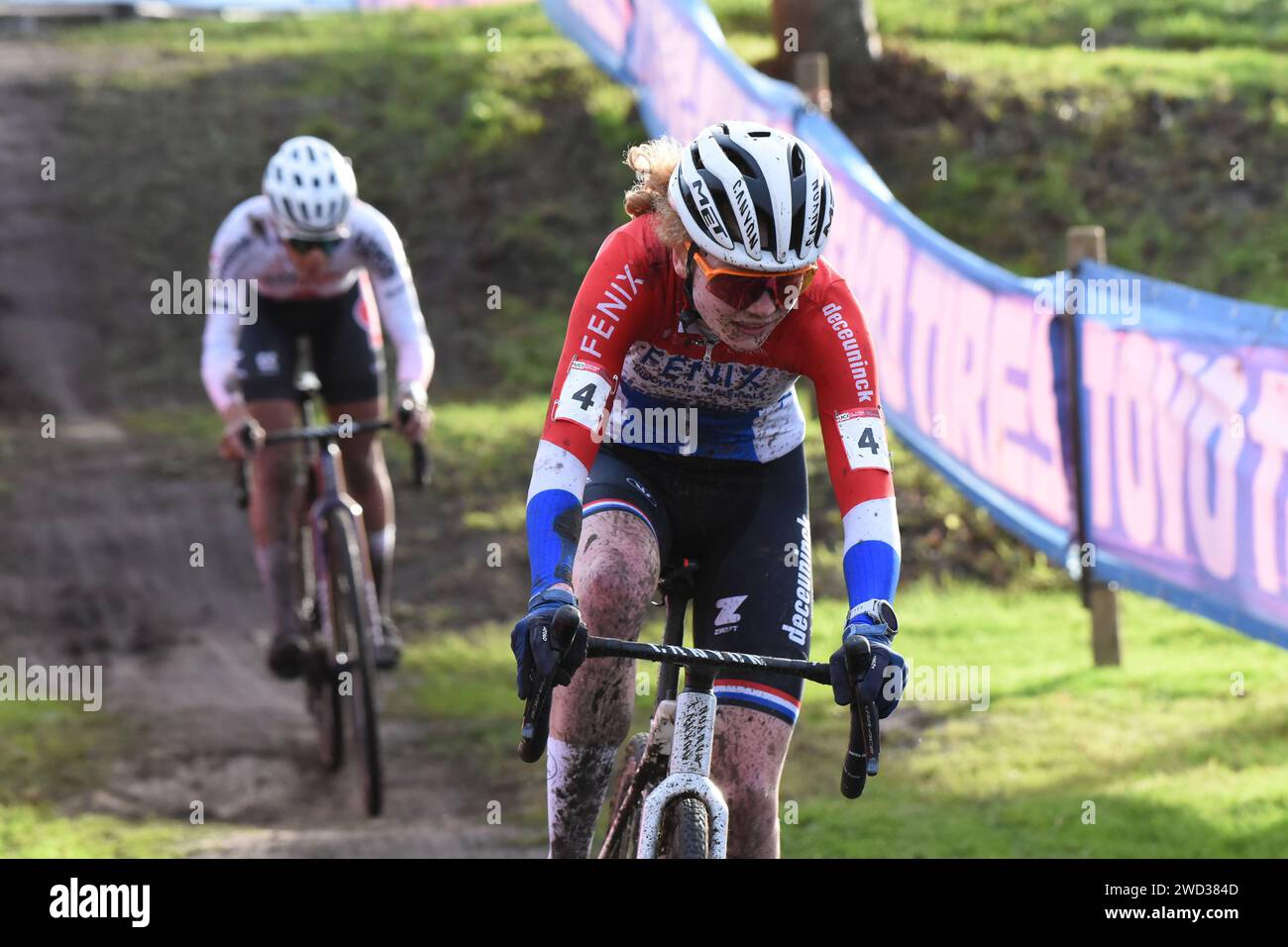 Puck Pieterse est un cycliste néerlandais spécialisé dans le cyclo-cross et le VTT. Elle est devenue, à l'âge de 20 ans, championne nationale élite féminine de cyclocross Banque D'Images