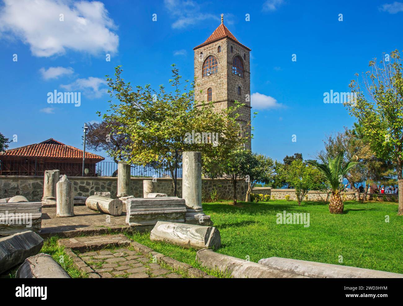 Clocher de l'ancienne église orthodoxe grecque Hagia Sophia à Trabzon. Turquie Banque D'Images