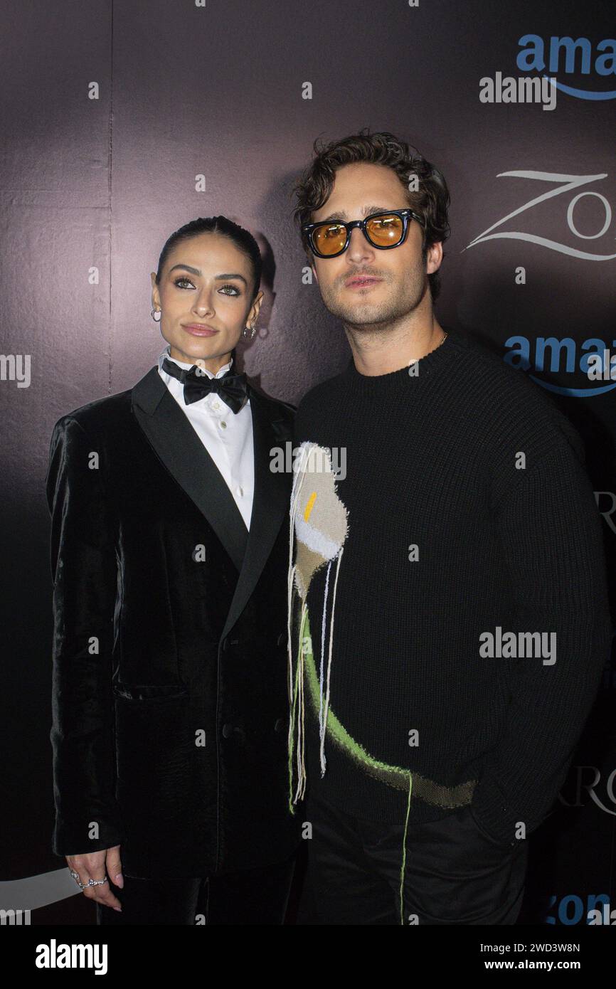 Mexico, Mexico, Mexique. 17 janvier 2024. Tapis rouge du casting de la nouvelle adaptation de Zorro qui sortira sur les écrans de streaming cette année avec Renata Notni et Miguel Bernardeau en tête du casting. La série, qui sera diffusée en avant-première le 19 janvier 2024 sur Prime Video pour l’Amérique latine et les États-Unis, et le 25 janvier pour l’Espagne, Andorre et le Portugal, promet de faire revivre l’histoire passionnante du héros masqué dans un nouveau décor. (Image de crédit : © Jorge Nunez/ZUMA Press Wire) USAGE ÉDITORIAL SEULEMENT! Non destiné à UN USAGE commercial ! Banque D'Images