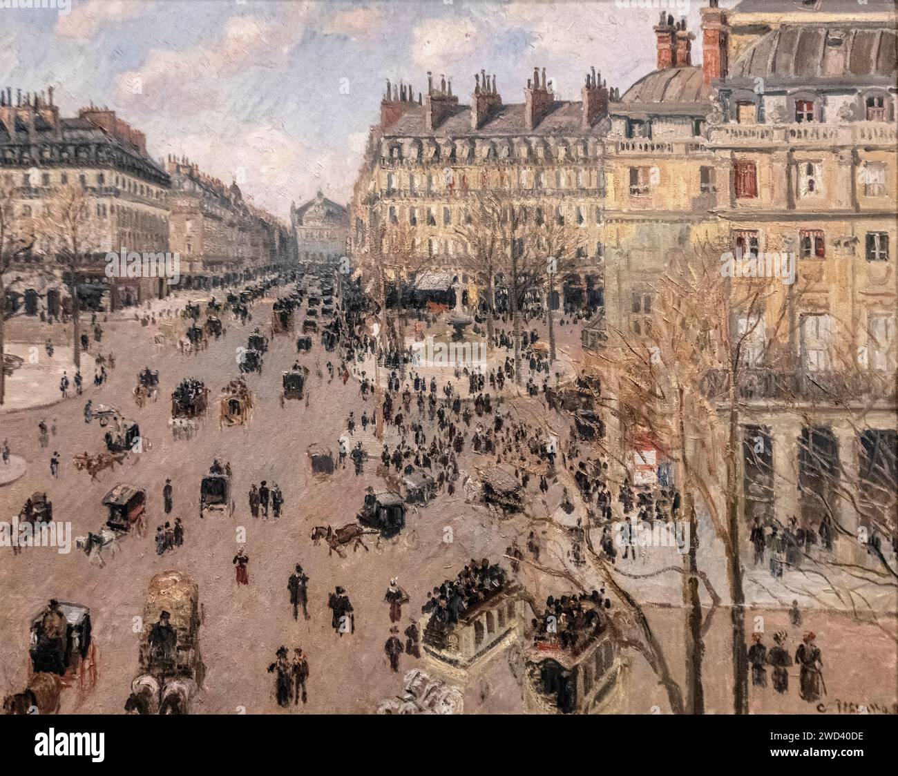 Camille Pissarro : 'la place du Théâtre Francais' (1898) Banque D'Images