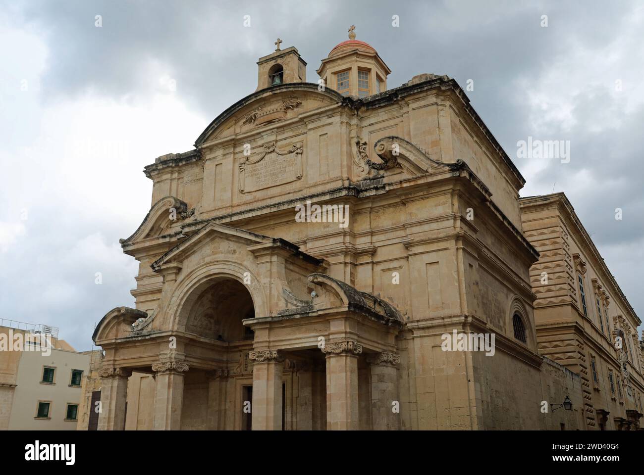Église Sainte Catherine d'Italie à la Valette Banque D'Images