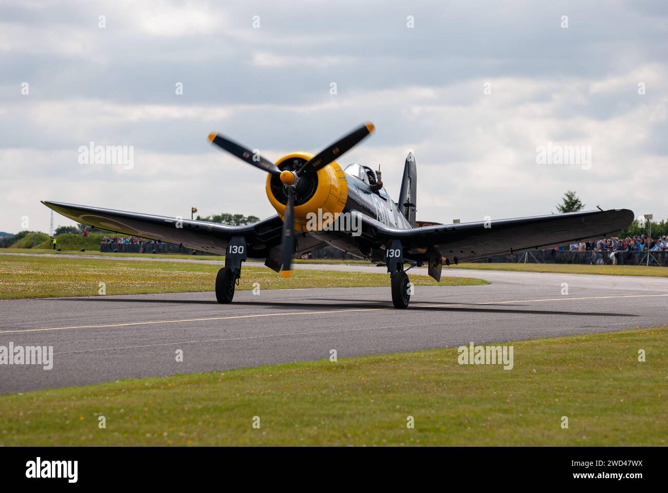 Avion de chasse WW2 de Corsair. Goodyear FG-1D Corsair 130-A G-FGID Royal Navy KD345 Fleet Air Arm Banque D'Images
