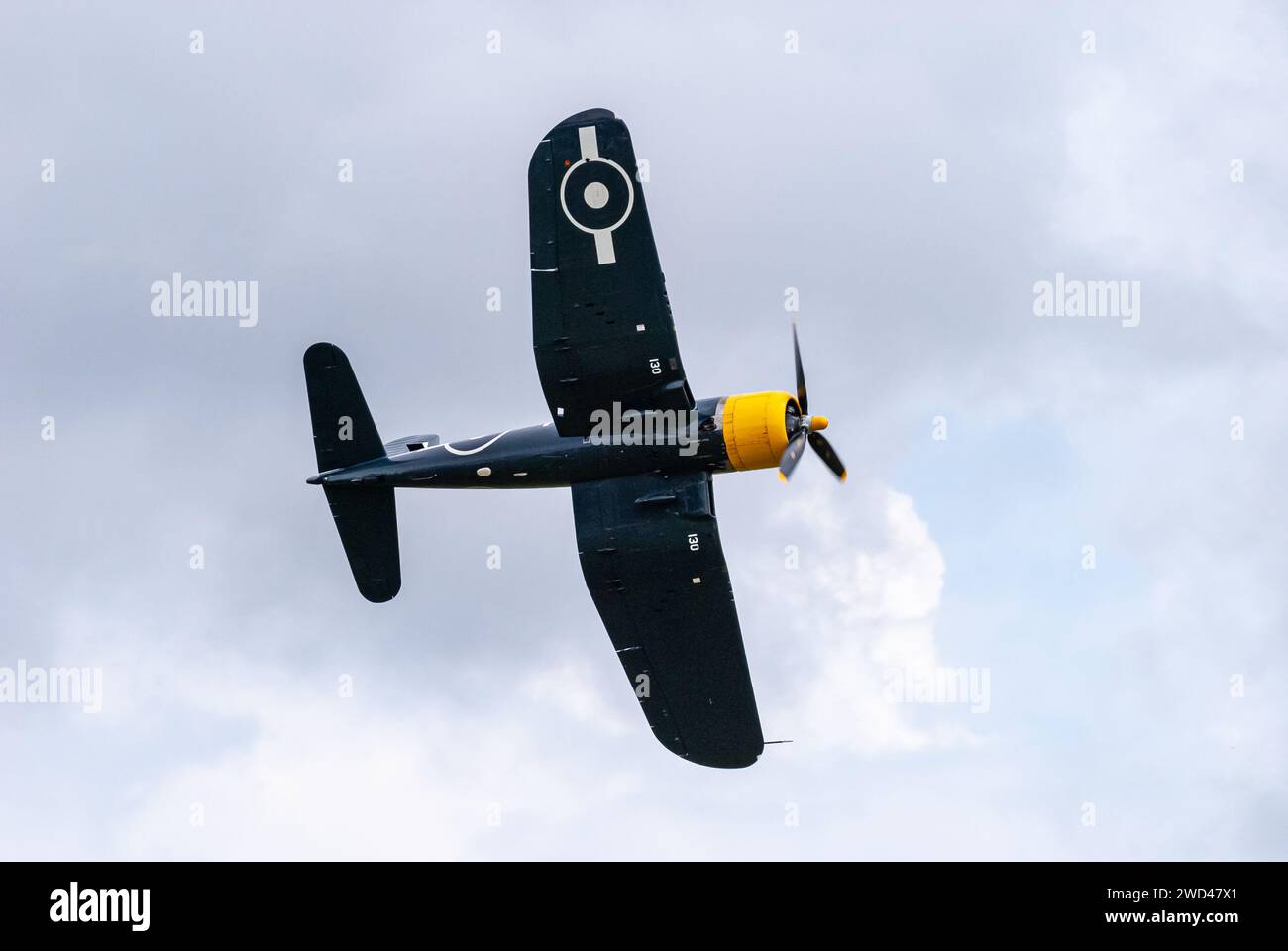 Avion de chasse WW2 de Corsair. Goodyear FG-1D Corsair 130-A G-FGID Royal Navy KD345 Fleet Air Arm Banque D'Images