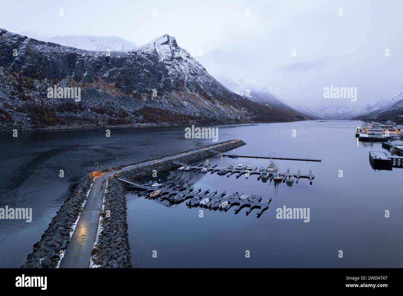 Vue aérienne de Norwegian Town Banque D'Images