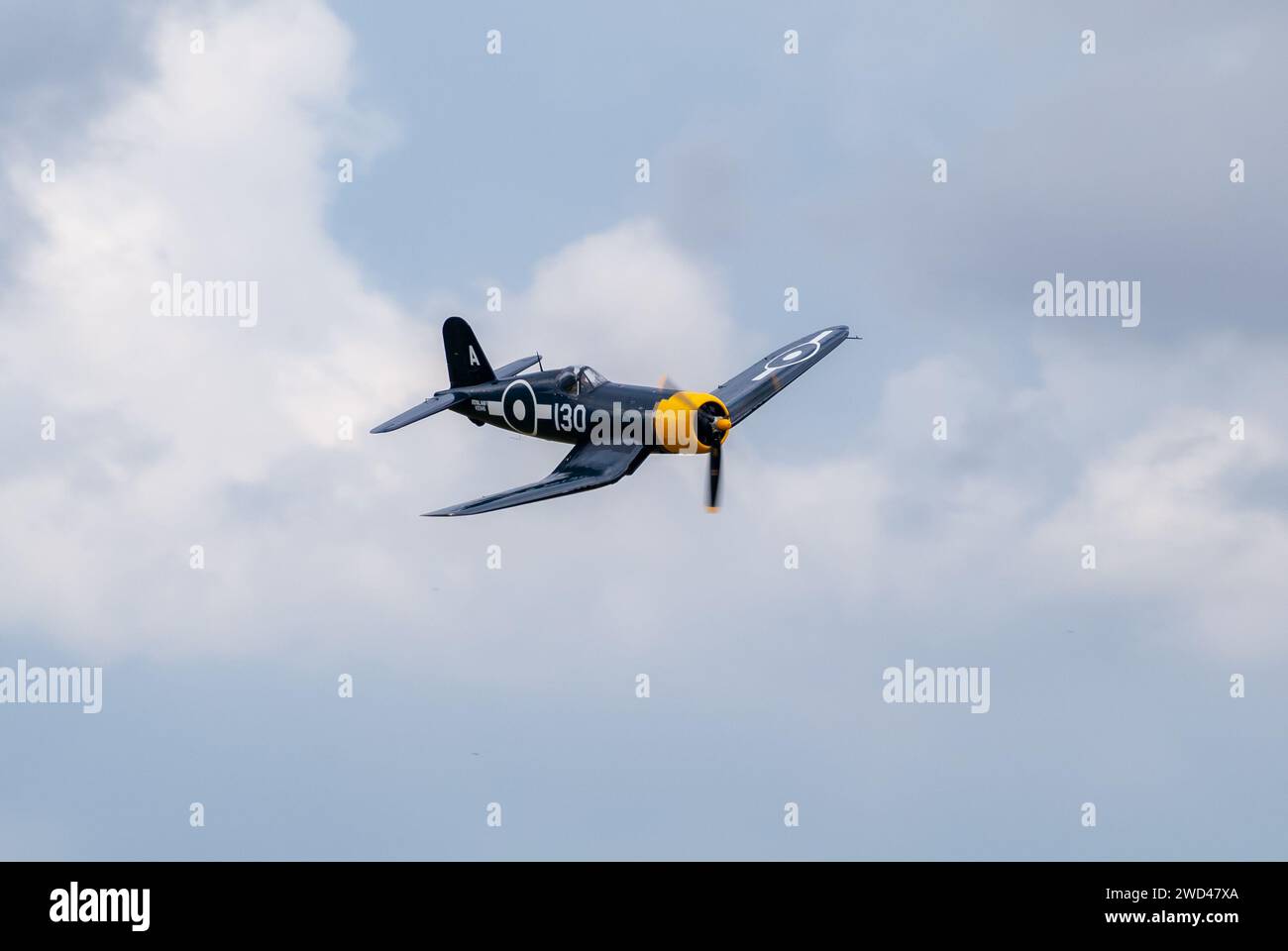 Avion de chasse WW2 de Corsair. Goodyear FG-1D Corsair 130-A G-FGID Royal Navy KD345 Fleet Air Arm Banque D'Images