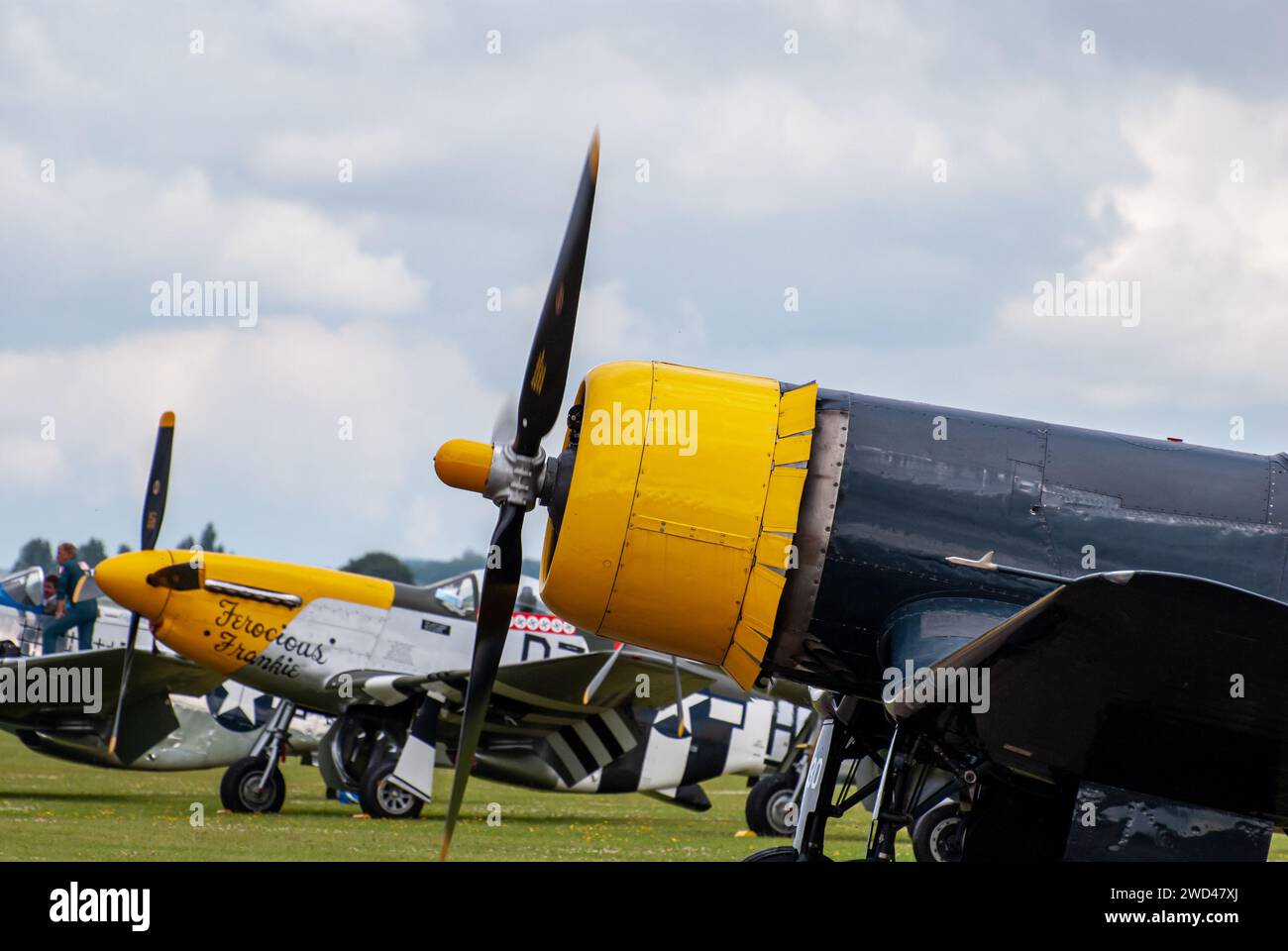 Avion de chasse WW2 de Corsair. Goodyear FG-1D Corsair 130-A G-FGID Royal Navy KD345 Fleet Air Arm Banque D'Images