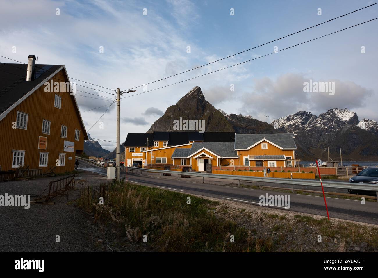 Maisons colorées en Norvège Banque D'Images