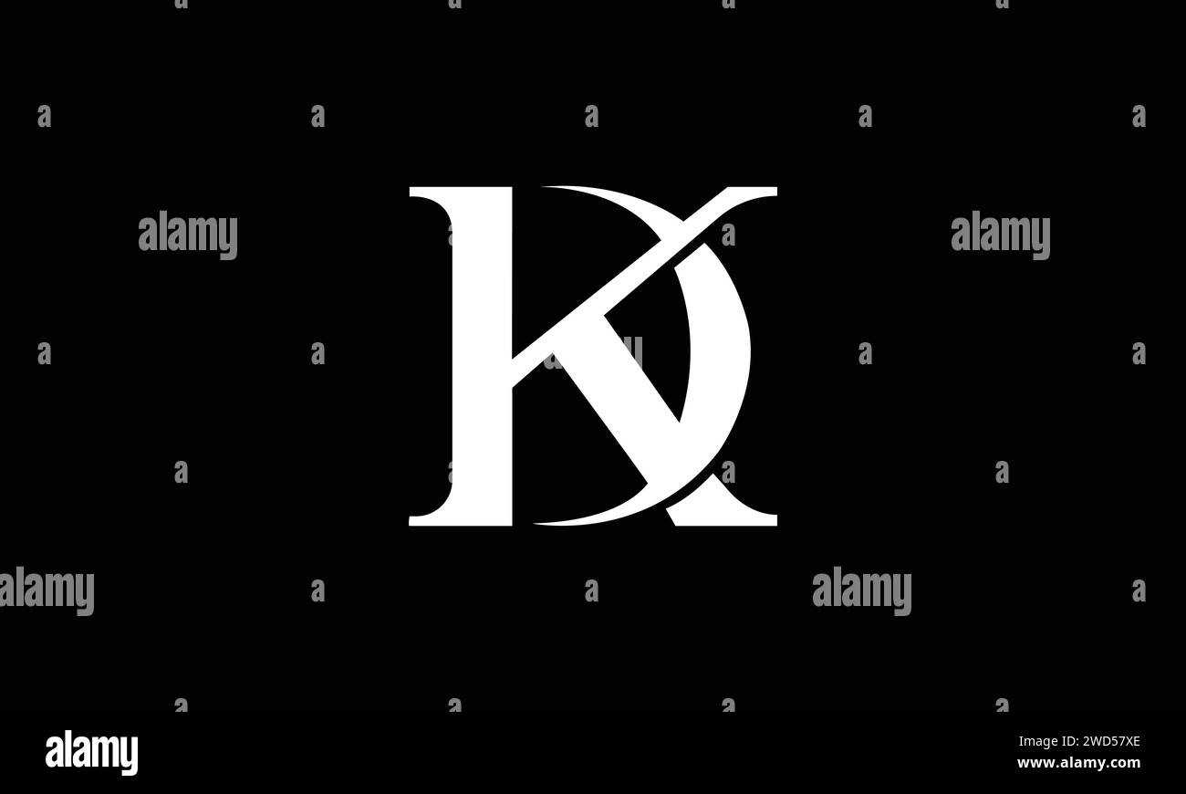 DK ou KD lettre Mark abstrait modèle de logo vectoriel monogramme pour les entreprises, conception de logo DK Illustration de Vecteur DK ou KD lettre Mark abstrait modèle de logo vectoriel monogramme pour les entreprises, conception de logo DK Illustration de Vecteur