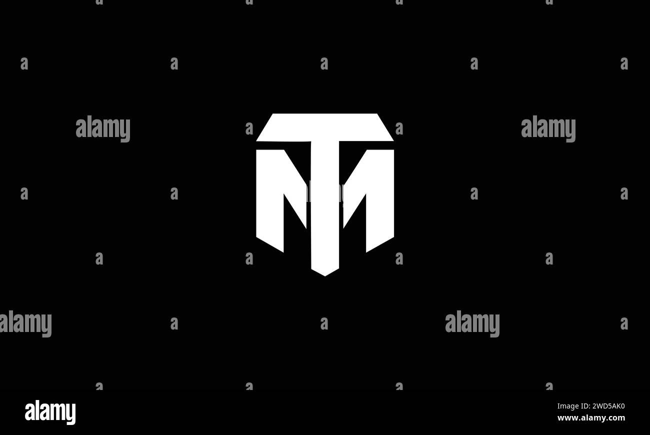 Logo Letter TM ou MT utilisant les lettres T et M. Illustration de Vecteur