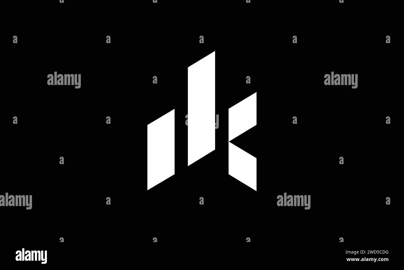 Lettres de l'alphabet initiales Monogram logo JK, DK Illustration de Vecteur Lettres de l'alphabet initiales Monogram logo JK, DK Illustration de Vecteur