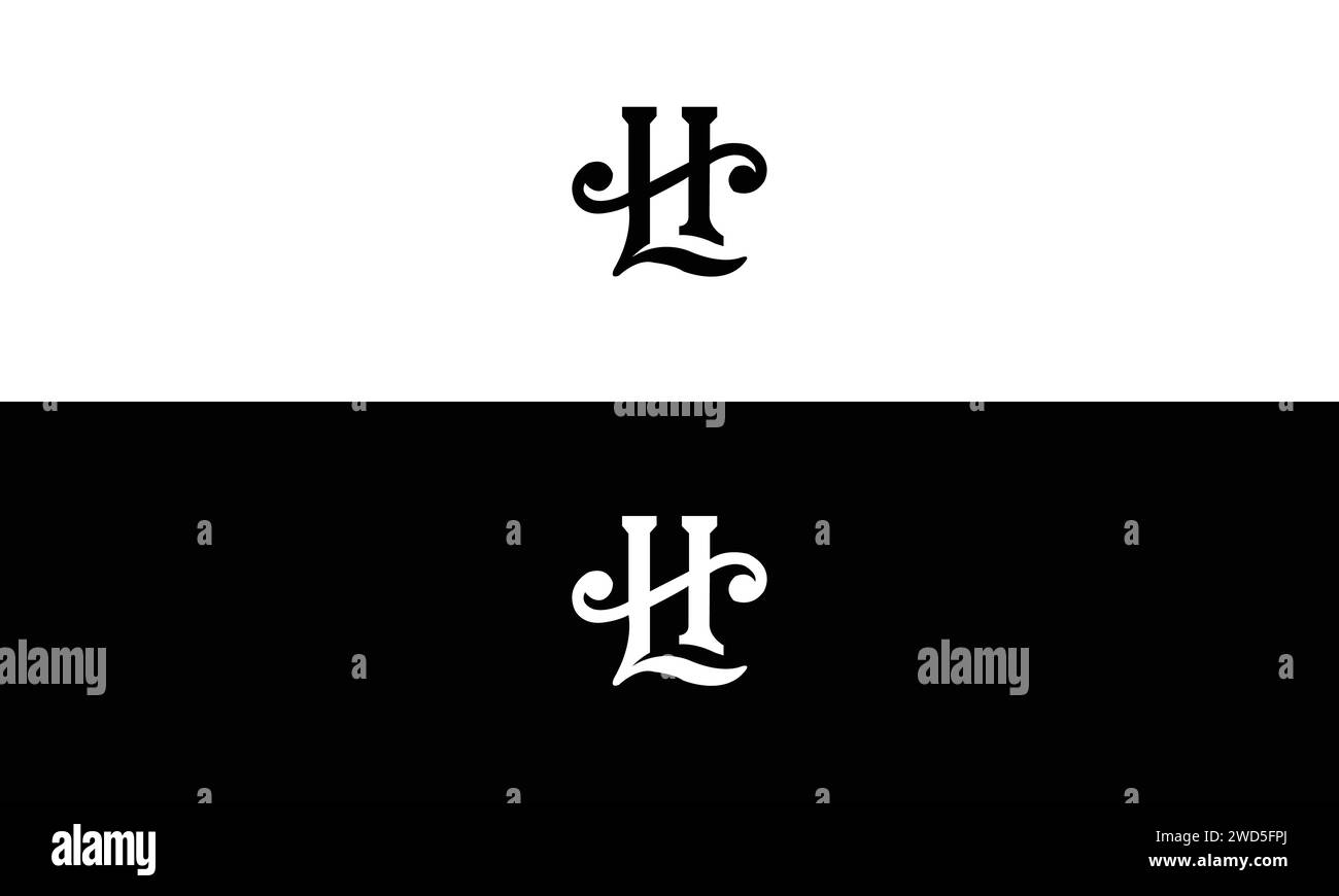 Logo gauche de la première lettre de luxe. Illustration de Vecteur