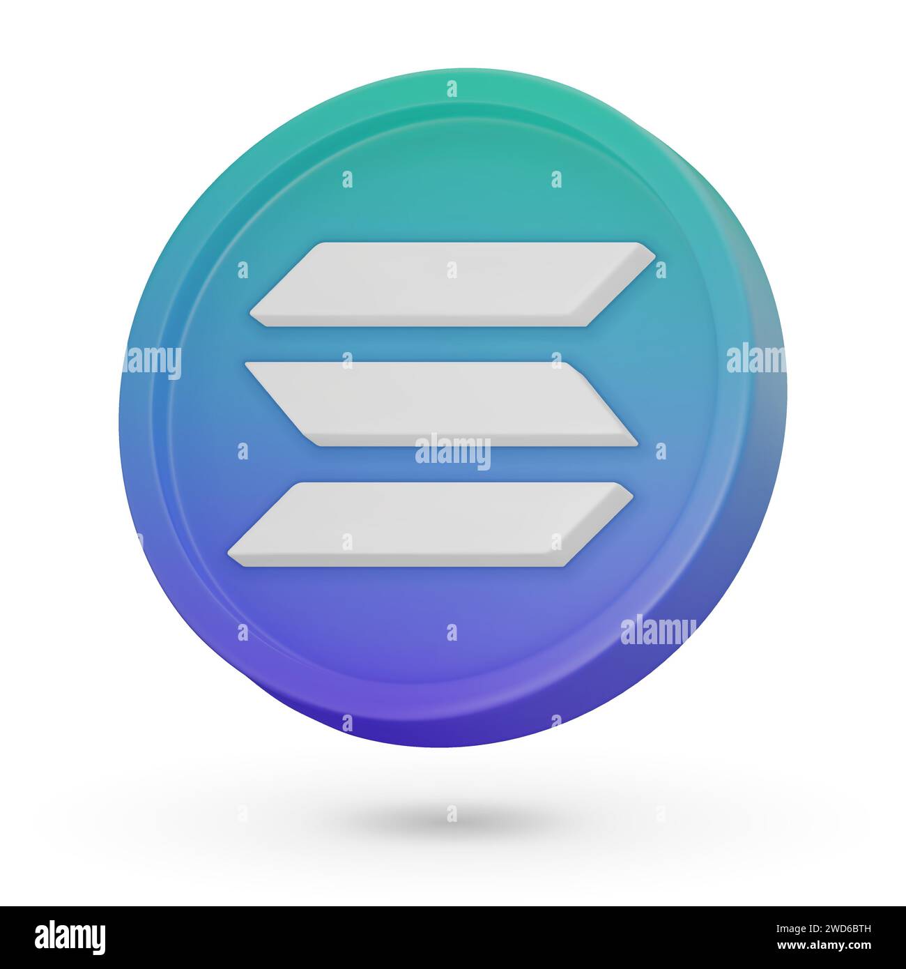 Icône de pièce du logo Solana. Icône de vecteur de jeton de crypto-monnaie  Solana isolé. Banque de crypto de la blockchain de sol Image Vectorielle  Stock - Alamy