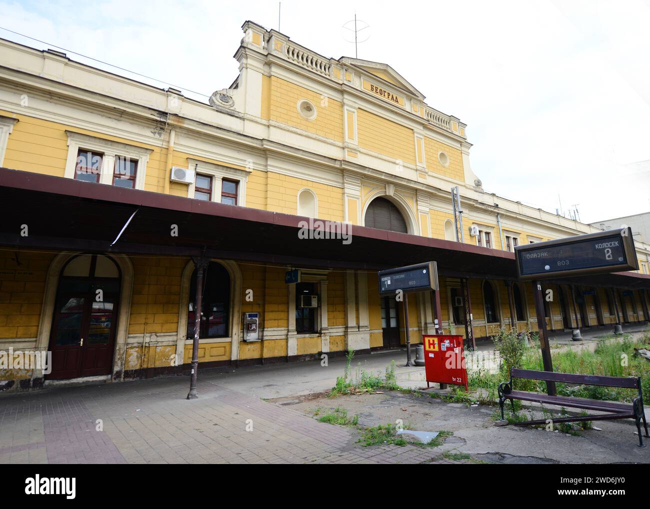 La gare principale de Belgrade a fonctionné entre 1885 et 2018. Belgrade, Serbie. Banque D'Images