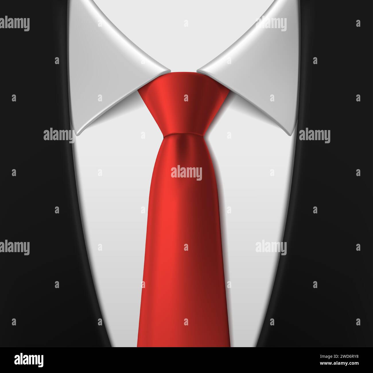 illustration d'icône vectorielle réaliste. Elément de bannière cravate noire fête des pères. Illustration de Vecteur