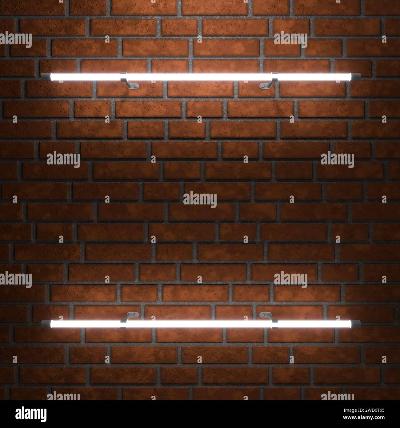 Lignes lumineuses au néon multicolores abstraites. 3d illustration. Banque D'Images