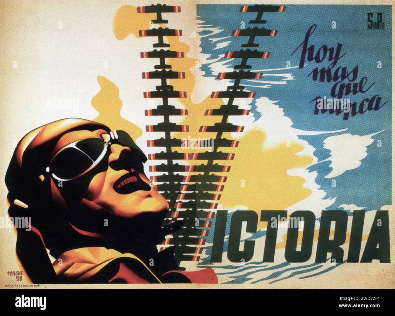 Affiche de propagande espagnole de 1937 sur la guerre civile Banque de