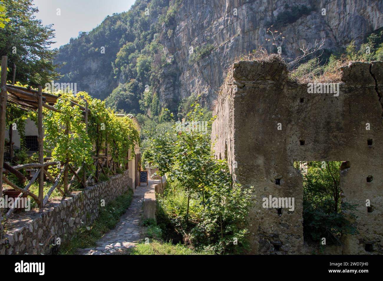Moulins à papier vallée à Amalfi en campanie Banque D'Images