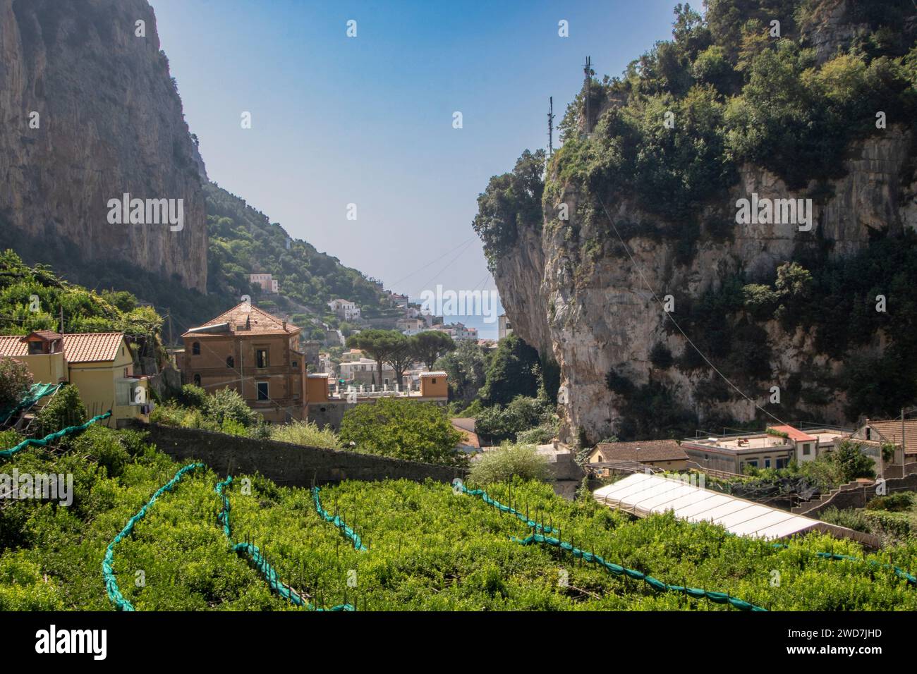 Moulins à papier vallée à Amalfi en campanie Banque D'Images