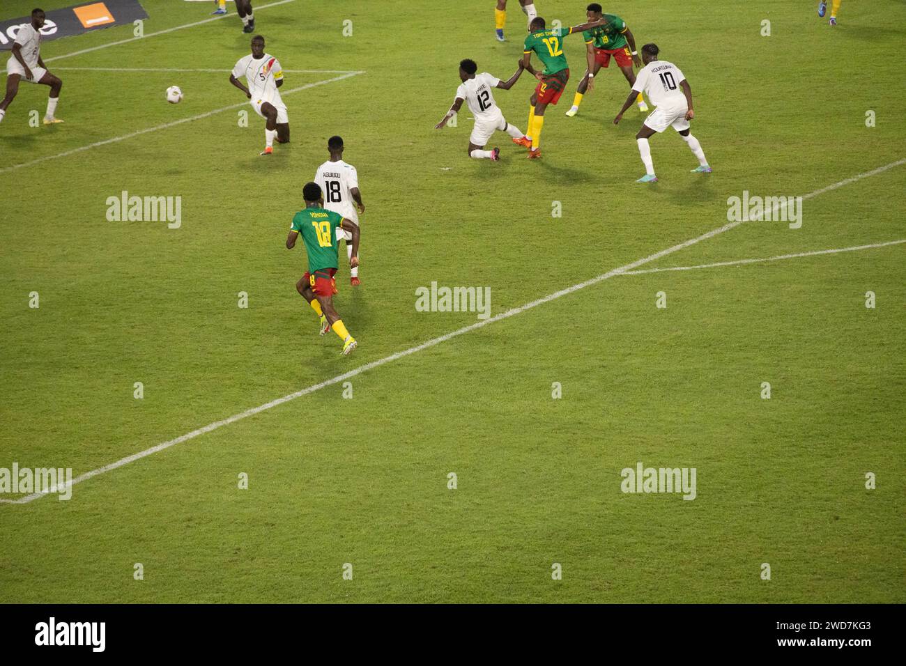 Footballeurs AFCON 23 en Côte d'Ivoire Banque D'Images