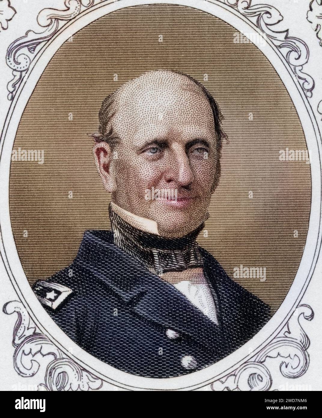 Silas Horton Stringham,1798-1876, Marinekommandant der Union während des Amerikanischen Bürgerkriegs und Konteramiral der US-Marine, Historisch, digital restaurerte Reproduktion von einer Vorlage aus dem 19. Jahrhundert, Date d'enregistrement non indiquée Banque D'Images