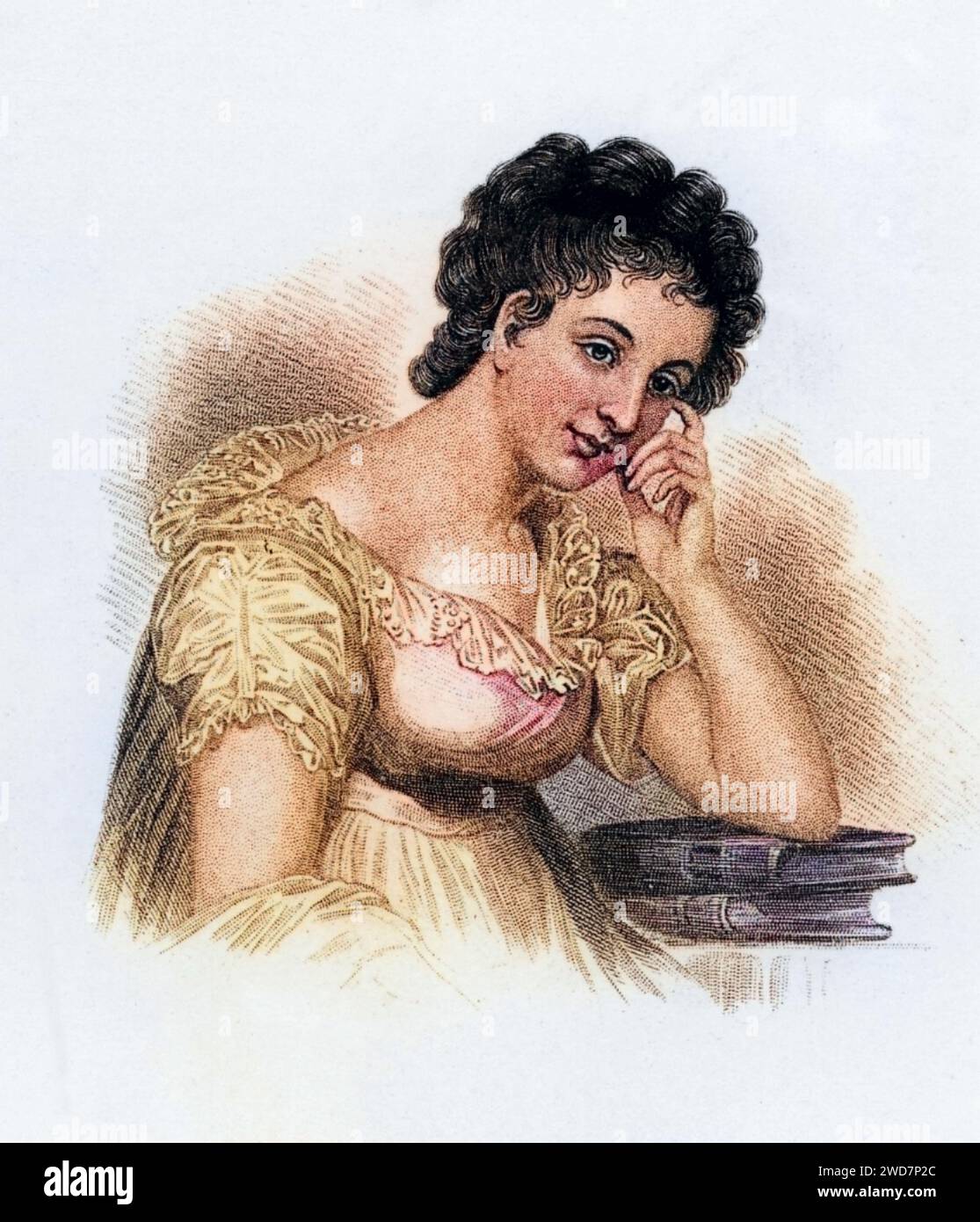 Maria Edgeworth (1767-1849) Anglo-irische Schriftstellerin, Autorin von Castle Rackrent (1800) und Belinda (1801), Tochter von Richard Lovell Edgeworth, Erfinder und Pädagoge, Historisch, digital restaurierte Reproduktion von einer Vorlage aus dem 19. Jahrhundert, Date d'enregistrement non indiquée Banque D'Images