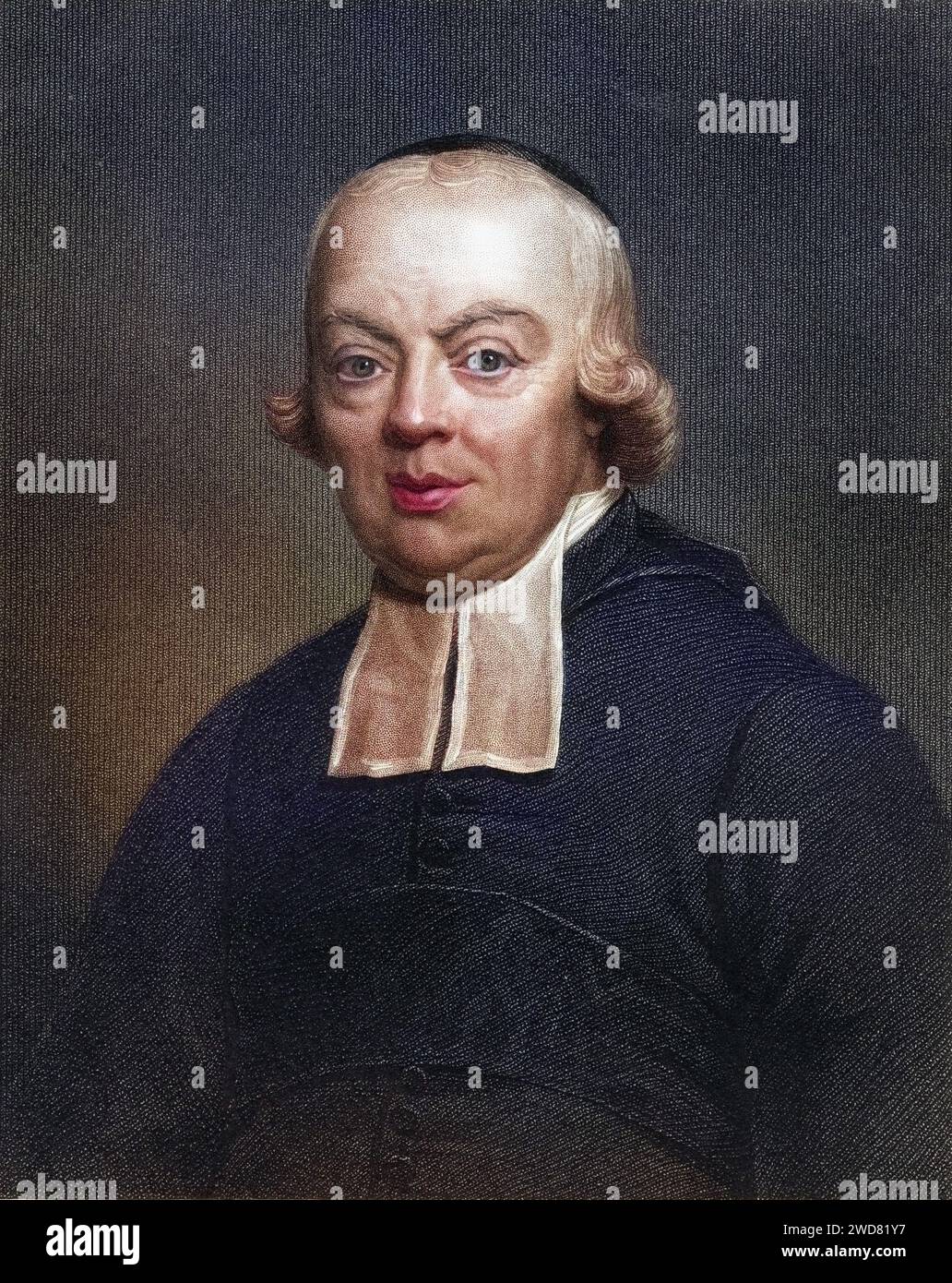 Charles Michel de l'Epee.1712-1789, Abbé de l'Epee. Philanthropischer Priester und Erfinder des Gebärdenalphabets für die Unterweisung von Taubstummen. AUS dem Buch Galerie de Portraits,1833., Historisch, digital restaurierte Reproduktion von einer Vorlage aus dem 19. Jahrhundert, Date d'enregistrement non indiquée Banque D'Images