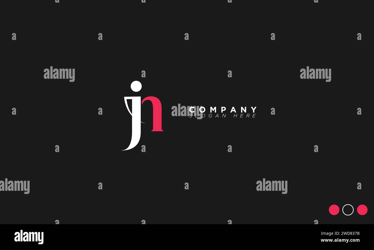 JN lettres Alphabet initiales Monogram logo Illustration de Vecteur