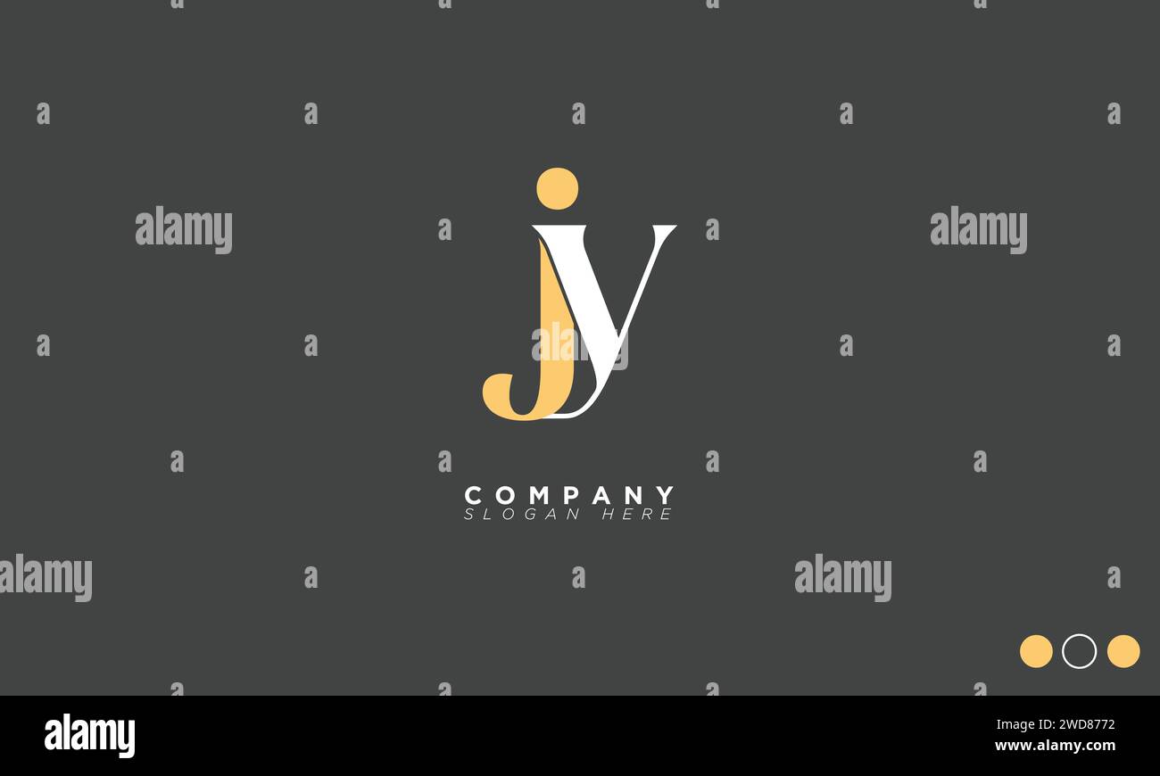 Lettres alphabétiques JY initiales Monogram logo Illustration de Vecteur