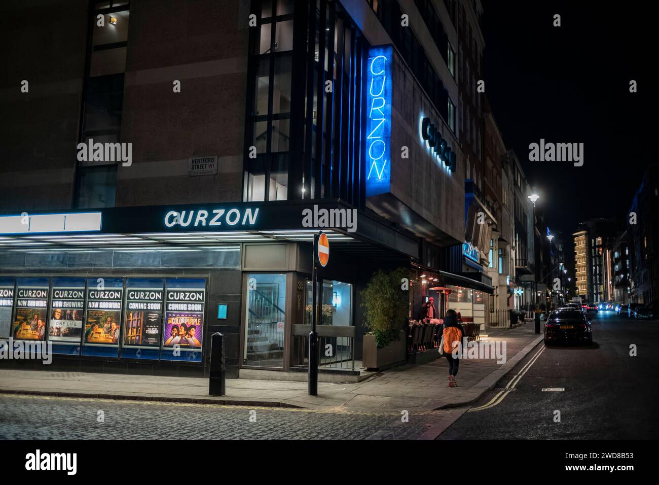 Le Curzon Mayfair Cinema, bâtiment classé Grade II situé au 37–38 Curzon Street au cœur de Mayfair à Londres, en Angleterre, au Royaume-Uni Banque D'Images