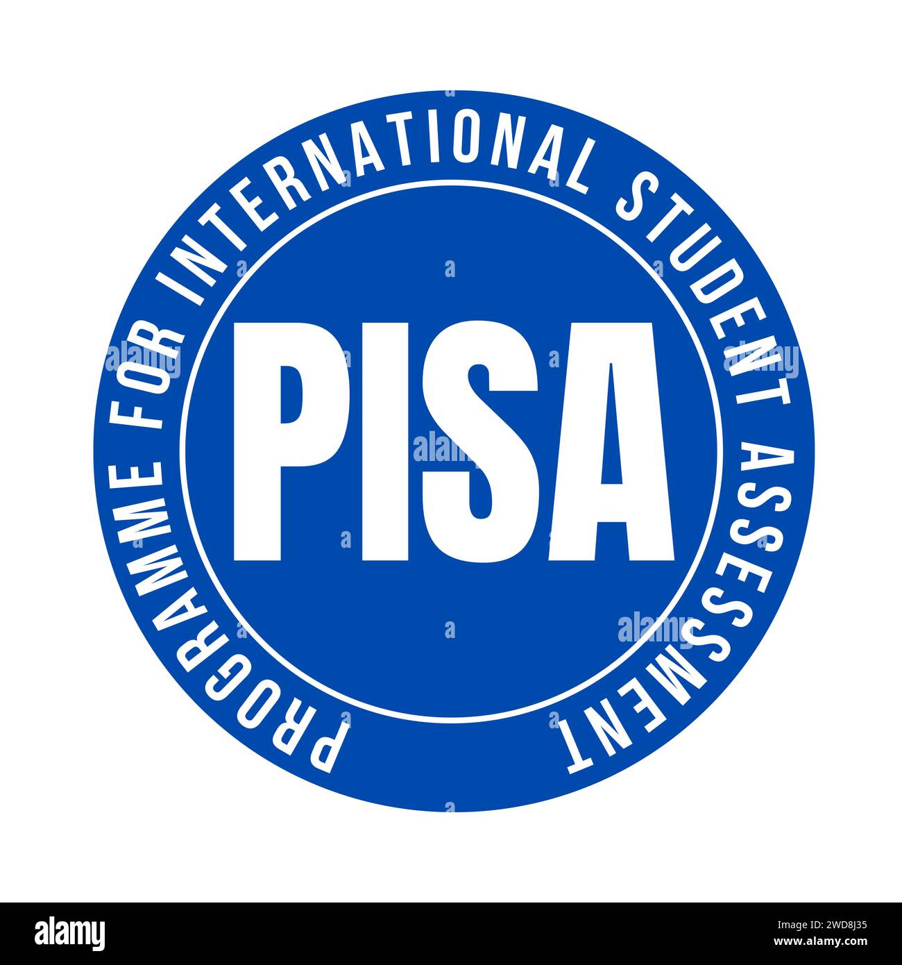 Programme PISA pour icône symbole d'évaluation des étudiants internationaux Banque D'Images