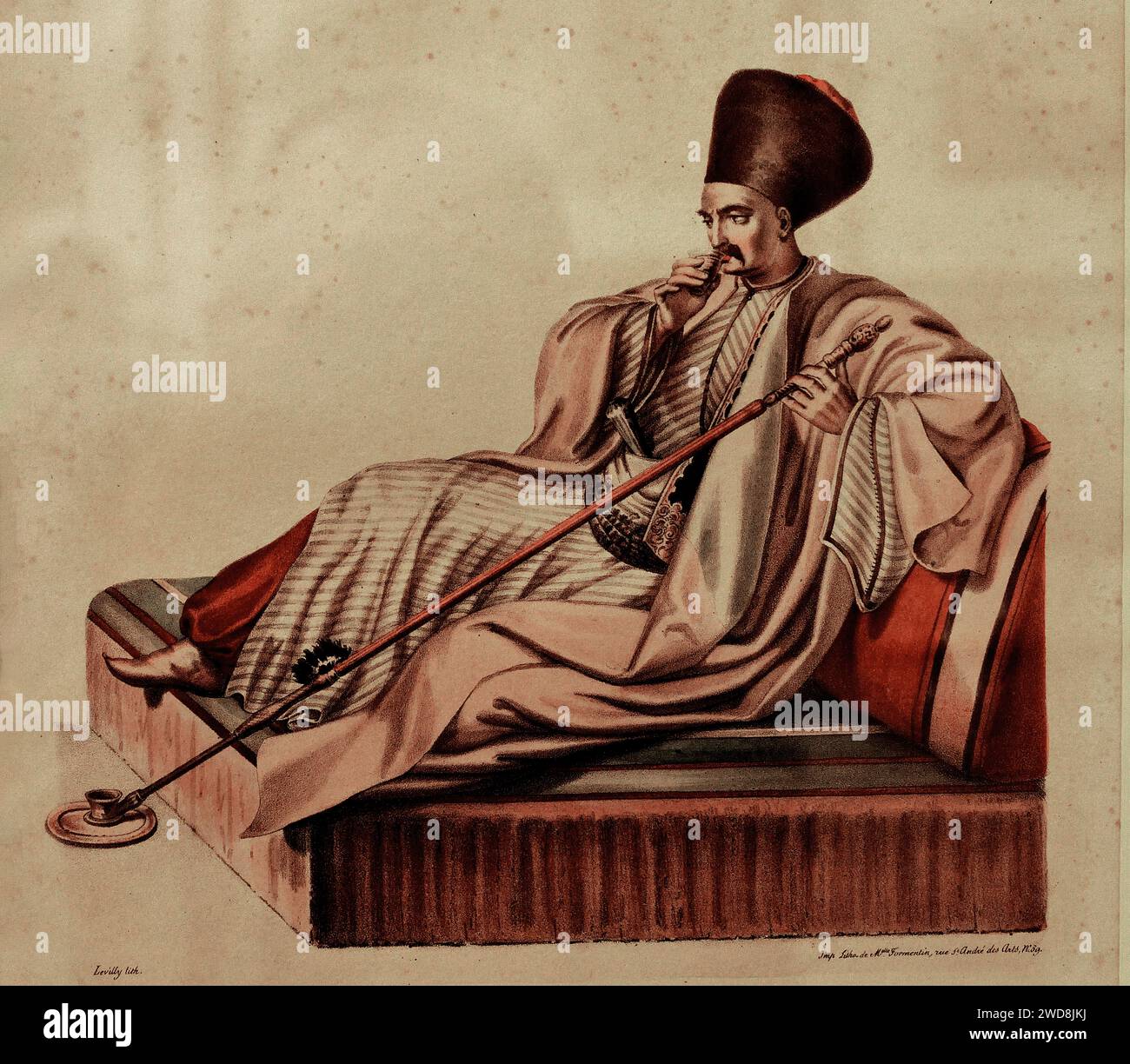 Costumes de nobles athéniens et coutumes des peuples de la Grèce moderne, 1830 Musée Athènes Grèce. Otto Stackelberg (1786-1837), Rome 1815 lithographie Banque D'Images