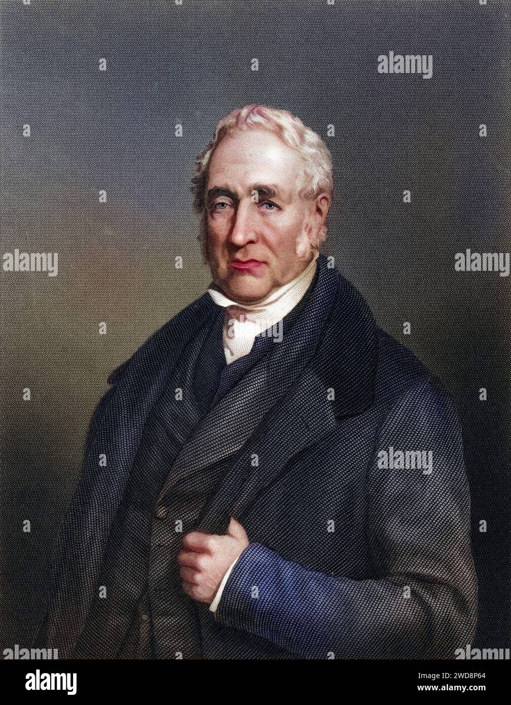 George Stephenson, 1781-1848. Britischer Erfinder und Ingenieur, Historisch, digital restaurierte Reproduktion von einer Vorlage aus dem 19. Jahrhundert, Date d'enregistrement non indiquée Banque D'Images