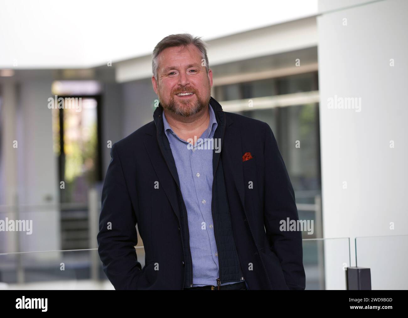 Edimbourg, Royaume-Uni, 12 octobre 2023 : Keith Neilson, directeur général de Craneware plc, dans son bureau de la capitale écossaise. Photo : DB Media Services / Ala Banque D'Images