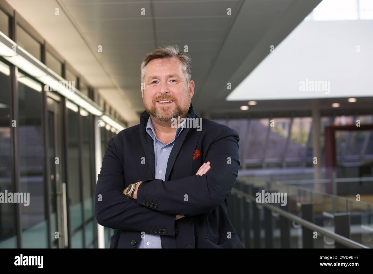 Edimbourg, Royaume-Uni, 12 octobre 2023 : Keith Neilson, directeur général de Craneware plc, dans son bureau de la capitale écossaise. Photo : DB Media Services / Ala Banque D'Images