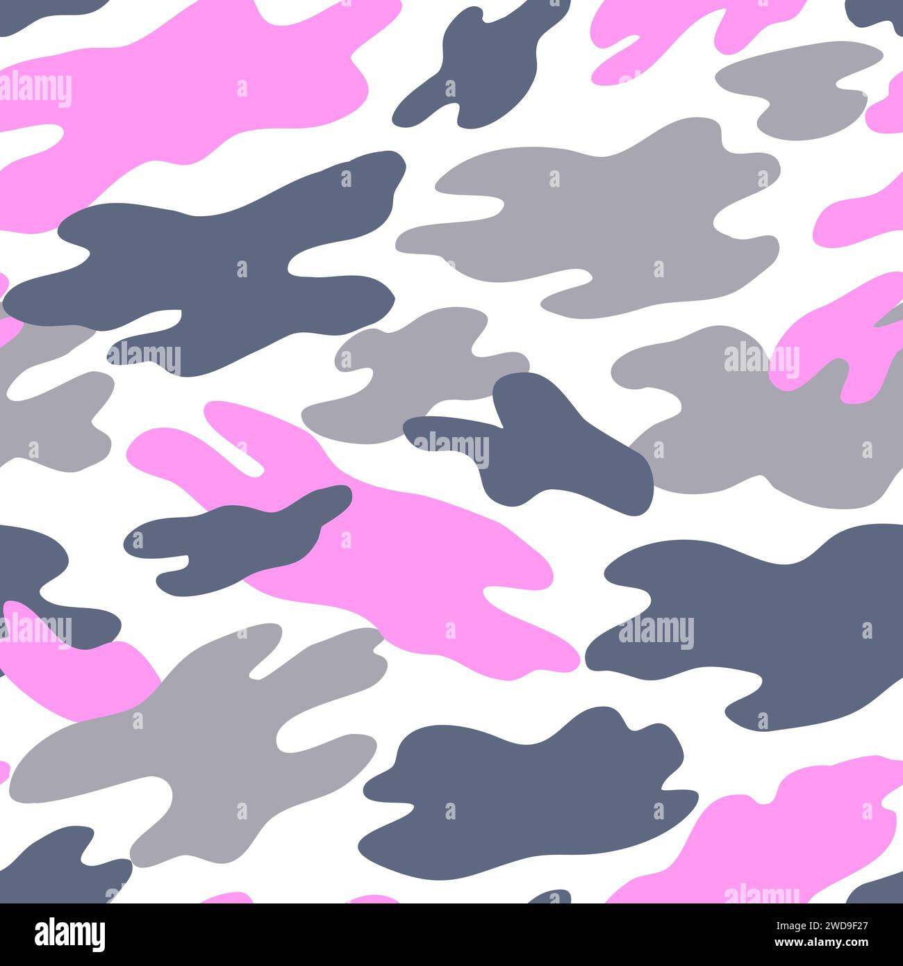 Motif militaire camouflage avec éléments roses. Modèle sans couture Vector pour la conception de vêtements. Illustration de Vecteur