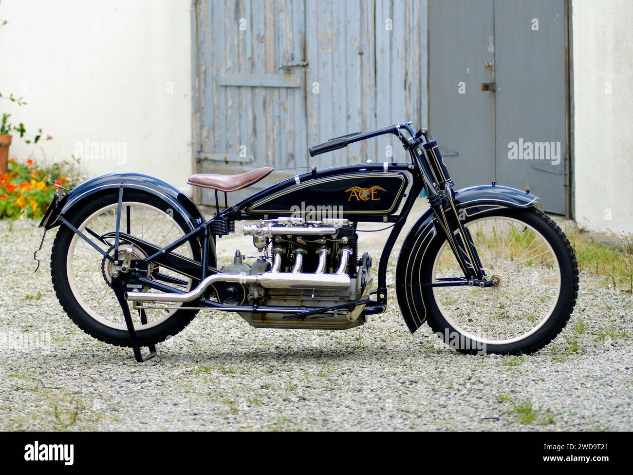 Moto vétéran Ace four 1920 Banque D'Images