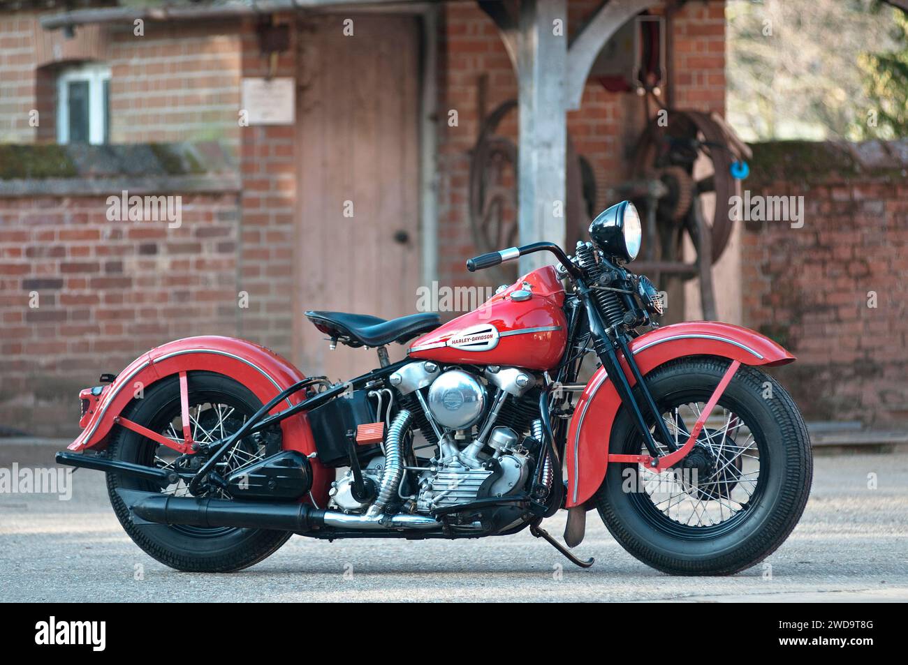 Vintage harley davidson motorcycle Banque de photographies et d’images ...