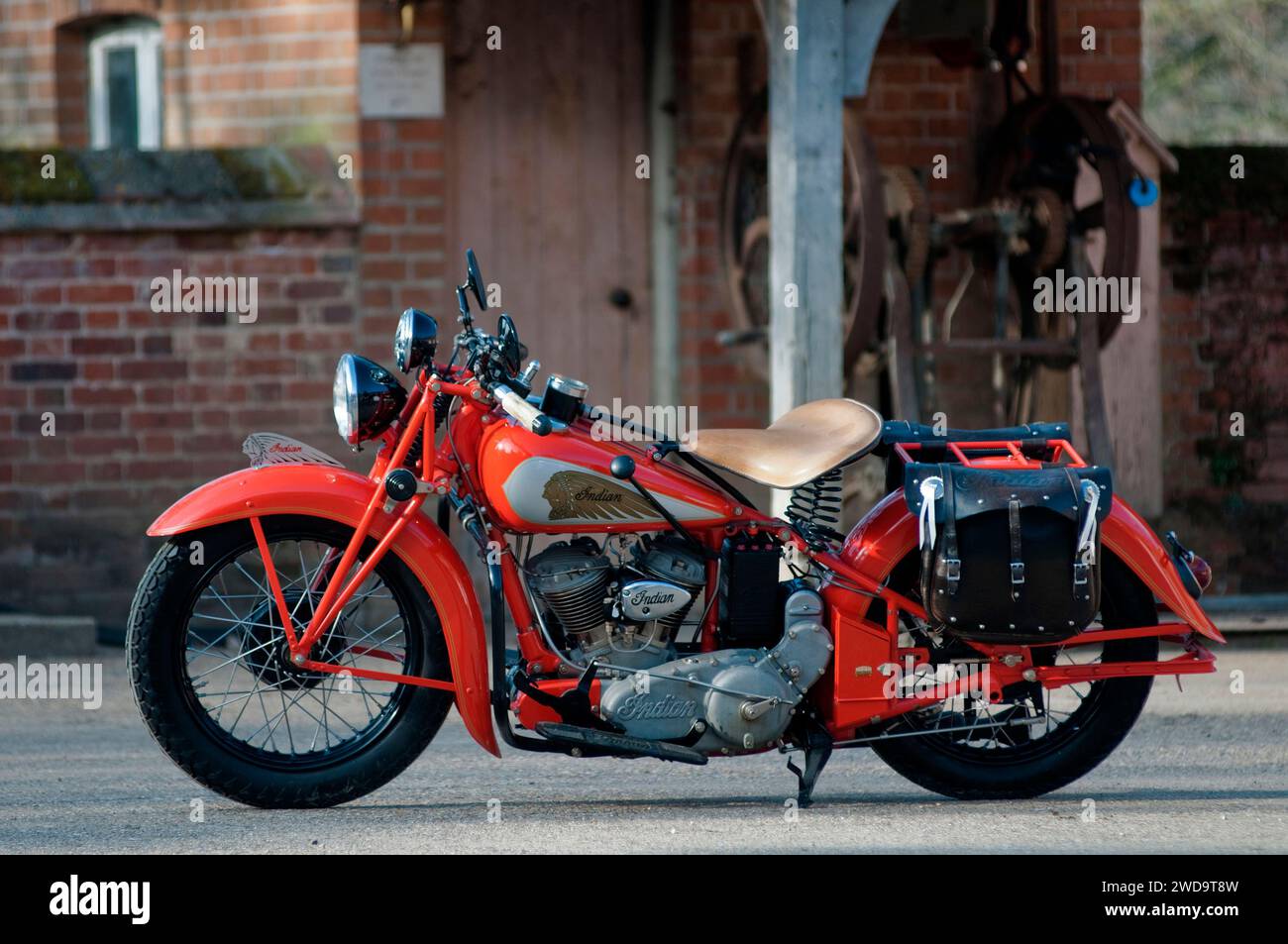 Moto américaine classique Indian Sport Scout 1936 Banque D'Images
