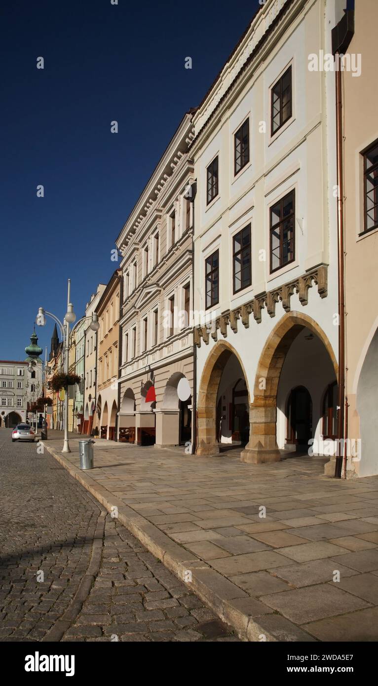 Ottokar II square à Ceske Budejovice. République tchèque Banque D'Images