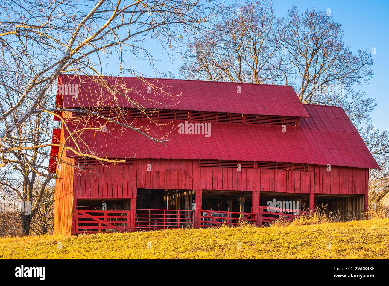 Red Barn dans Greene Co Tennessee Banque D'Images