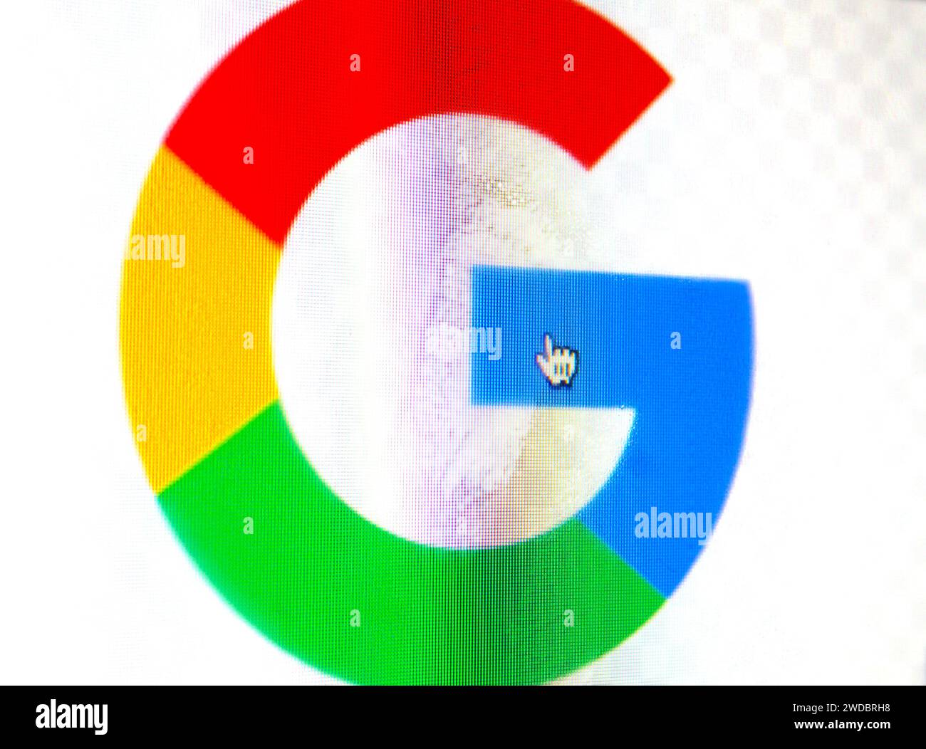 Photo du logo Google sur un écran d'ordinateur. Banque D'Images