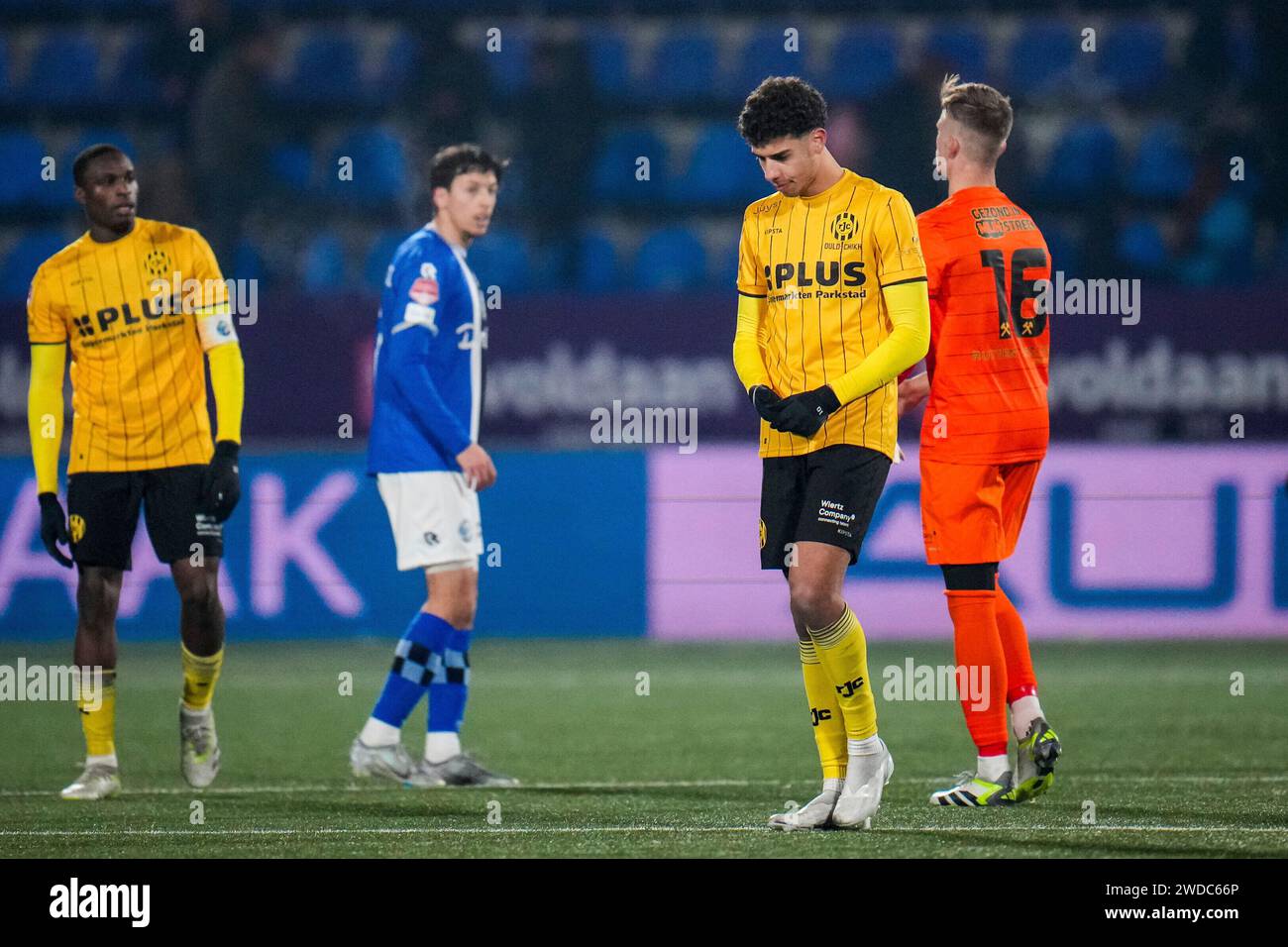 Den Bosch, pays-Bas. 19 janvier 2024. DEN BOSCH, PAYS-BAS - JANVIER 19 : Walid Ould-Chikh de Roda JC semble abattu lors du match néerlandais Keuken Kampioen Divisie entre le FC Den Bosch et Roda JC au Stadion de Vliert le 19 janvier 2024 à Den Bosch, pays-Bas. (Photo de Rene Nijhuis/Orange Pictures) crédit : dpa/Alamy Live News Banque D'Images