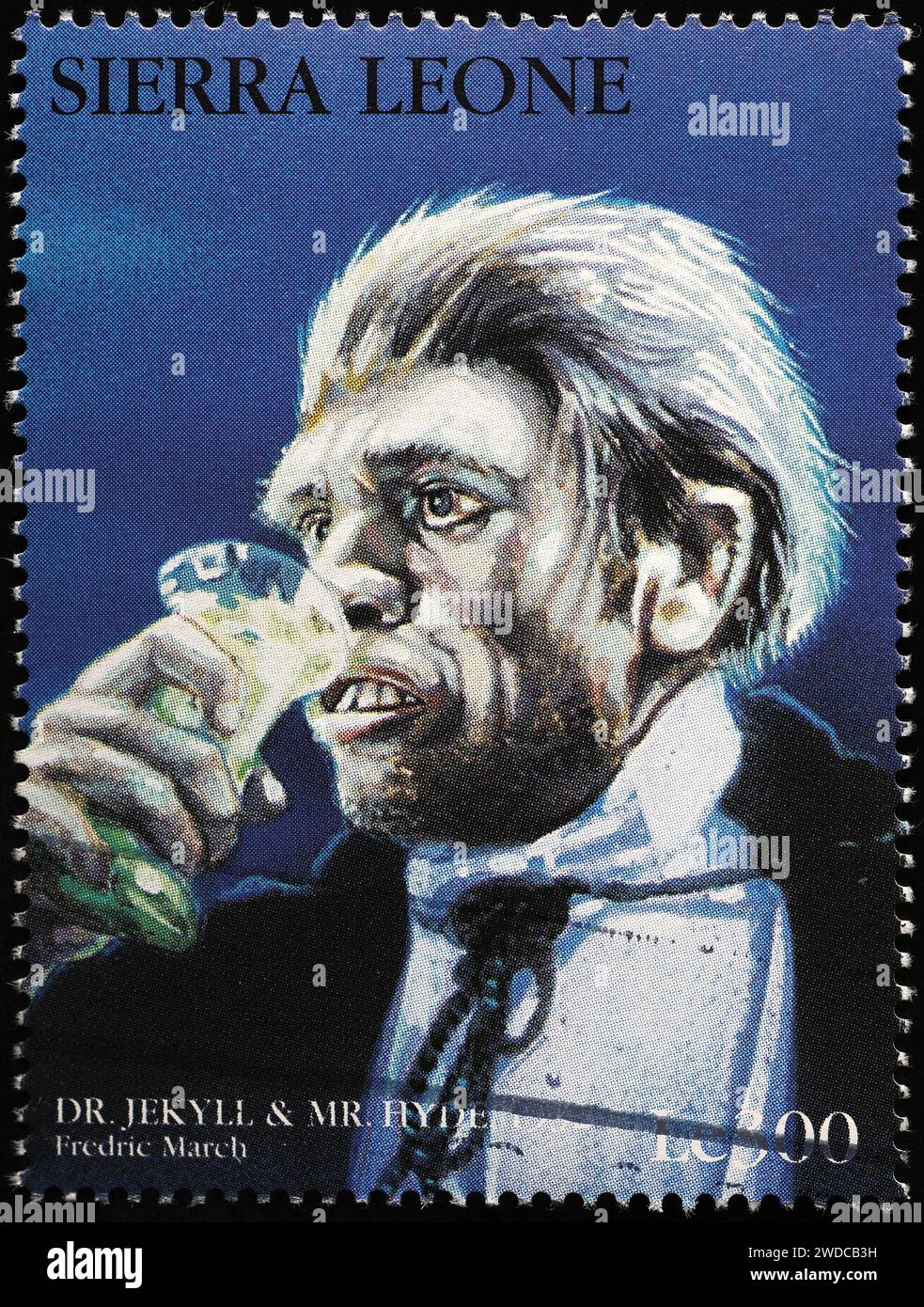 Film d'horreur DDR.Jekyll et MR.Hyde sur timbre-poste Banque D'Images