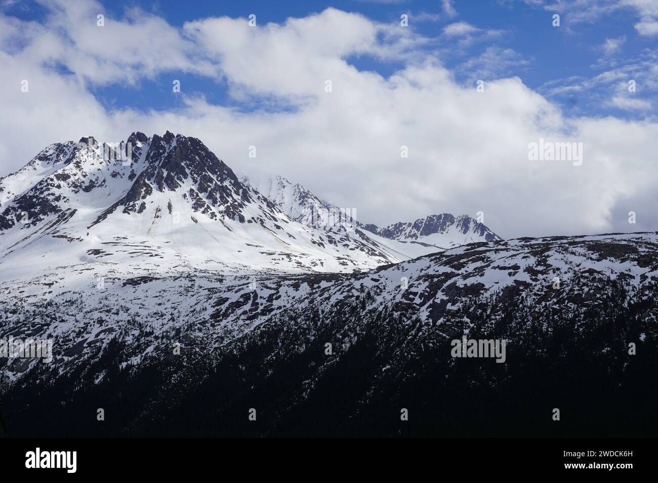 Montagnes de l'Alaska et du Yukon prises en mai 2017 Banque D'Images