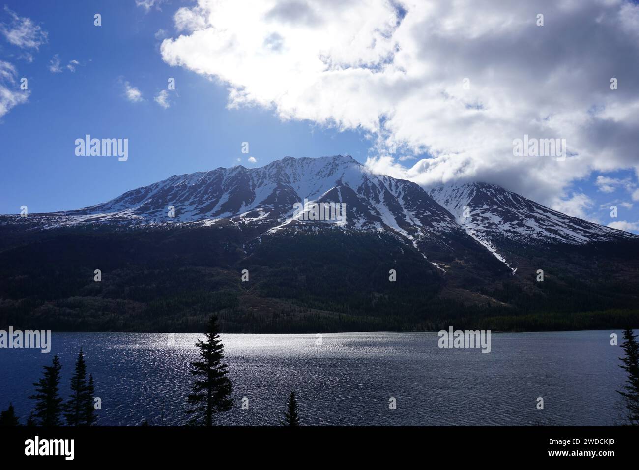 Montagnes de l'Alaska et du Yukon prises en mai 2017 Banque D'Images